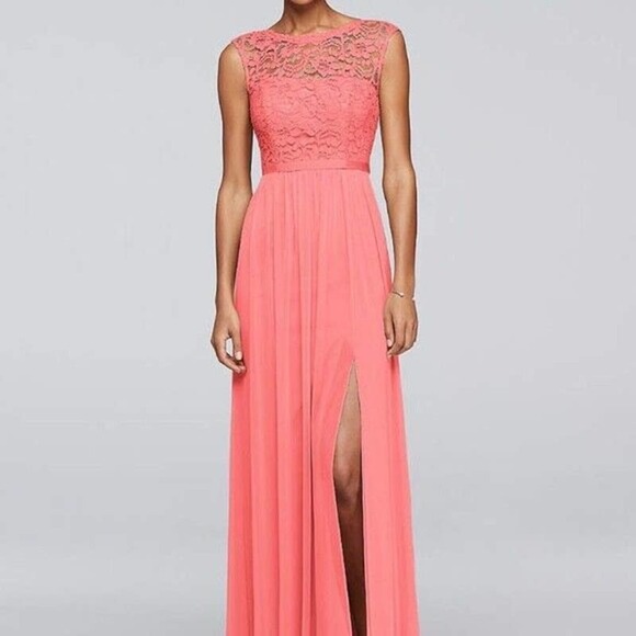 David's Bridal Dresses & Skirts - David's Bridal Lace Bridesmaid Dress F19328 Parfait size 16